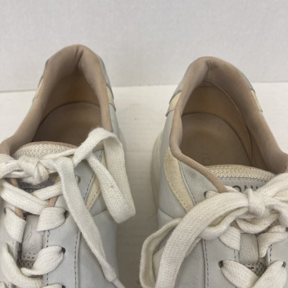 Vionic Elsa Shoes Womens Size 9 Light Gray Leather Comfort Sneakers Casual Low - Picture 4 of 16